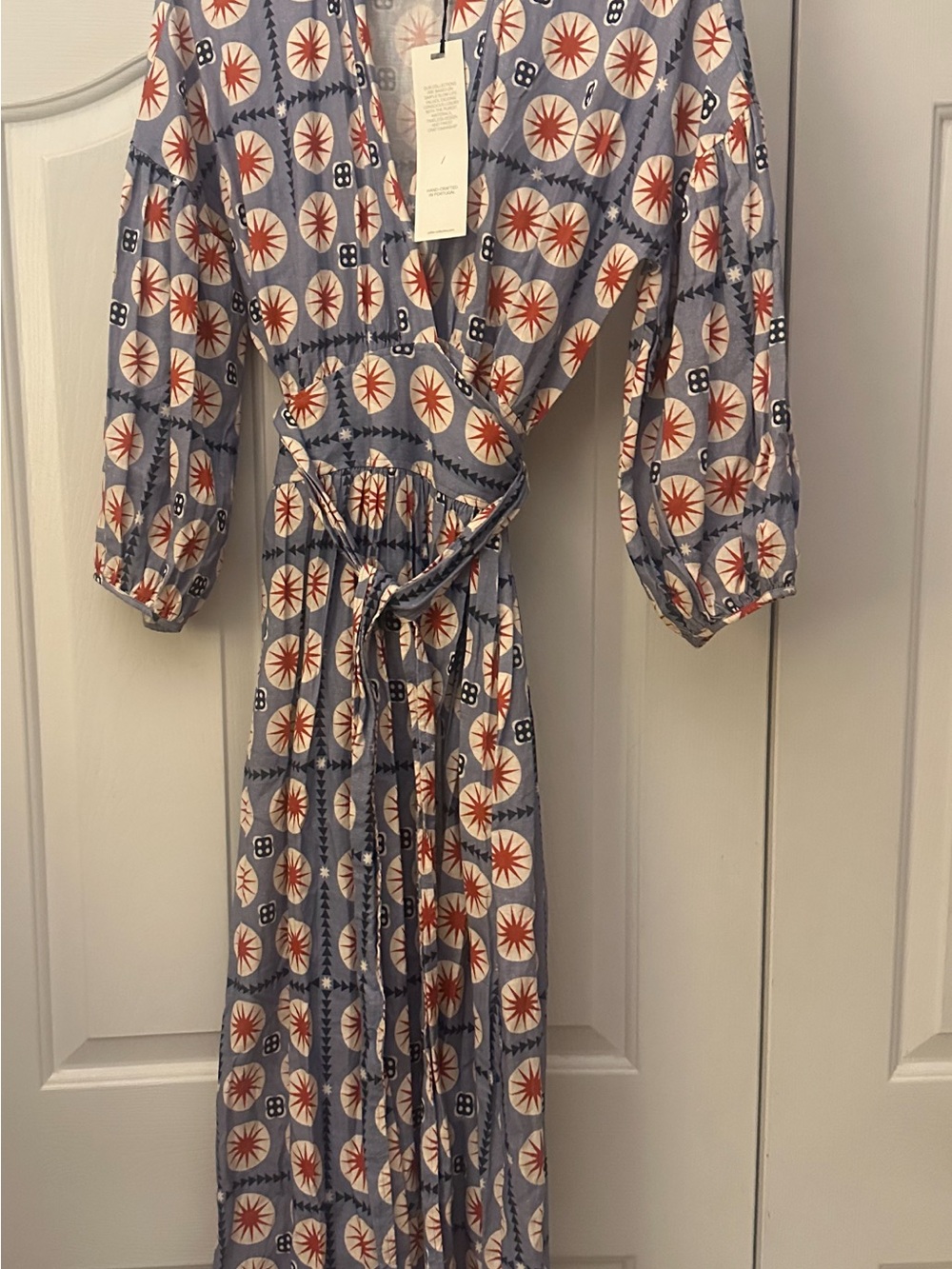 NWT! Odile Simona cross-chest dress in Poppy Sun